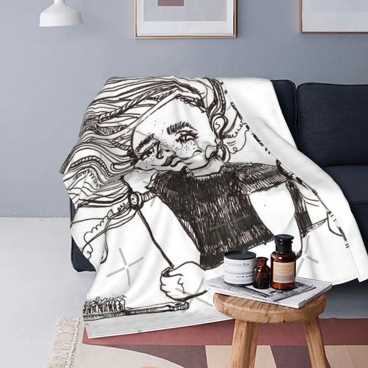 

Manta de ventilador, colcha a cuadros para cama, sofá, cama, doble Manta, fundas de invierno