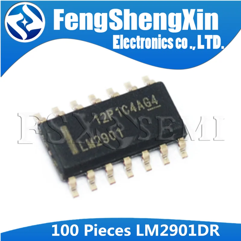 

100pcs/lot LM2901 LM2901DR QUAD DIFFERENTIAL COMPARATORS IC SOP-14