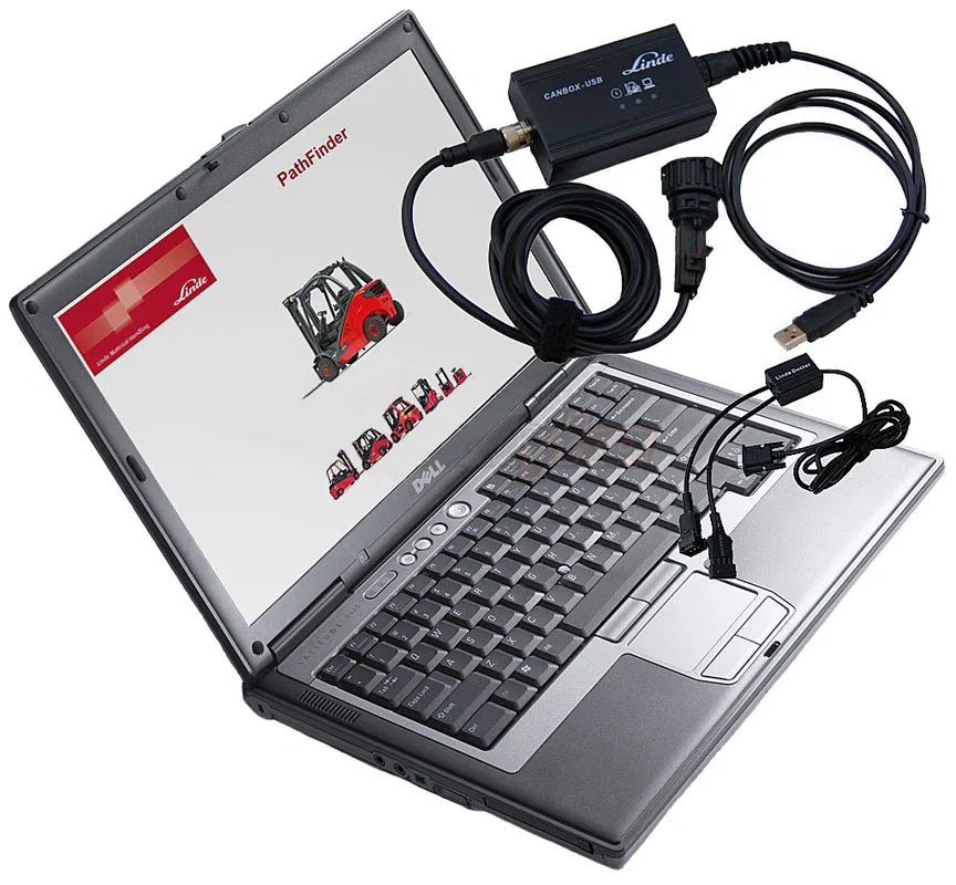 Вилочный погрузчик Linde полный набор диагностических инструментов CanBox+ кабель TruckDoctor+ кабель двигателя+ Touchbook CF-52 ноутбука+ программа диагностики