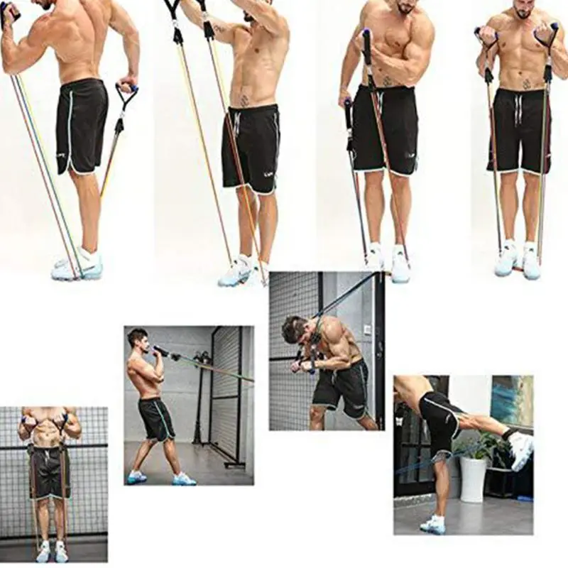 

11 PCS Set Of Tensioner Pull Rope Fitness Multi-function Tensioner Suit