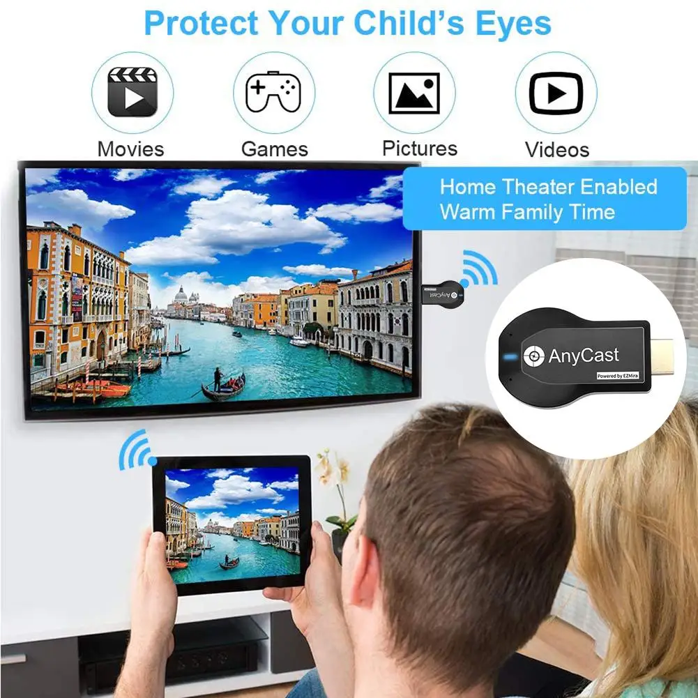 Беспроводной Дисплей приемник 1080P HD WiFi TV ключ аудио адаптер Универсальное
