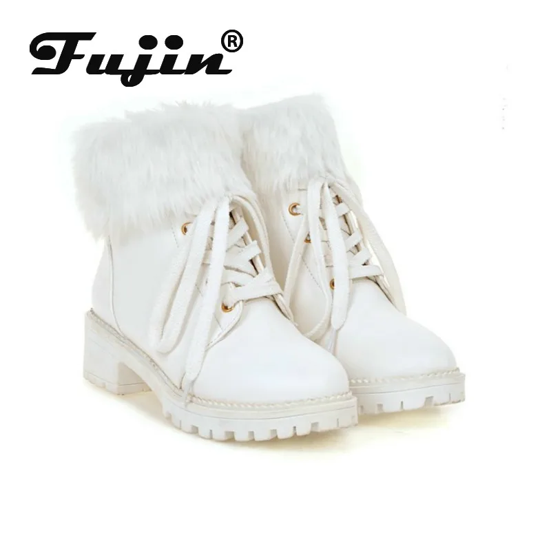 Fujin/осенне зимние теплые ботинки из плюша для отдыха в академическом стиле