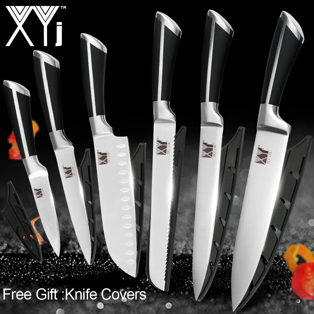 6 шт. набор ножей из нержавеющей стали кухонных инструменты с ручкой POM