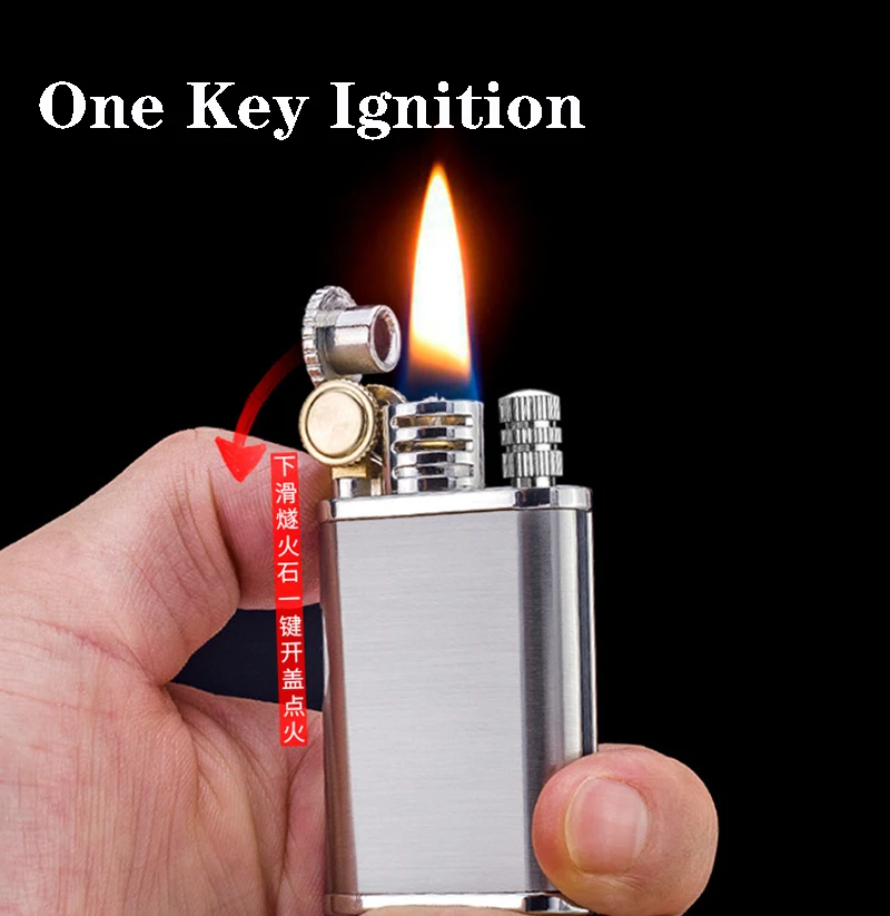 Новинка зажигалка для перманентного сочетания с колесами ветрозащитная десятью