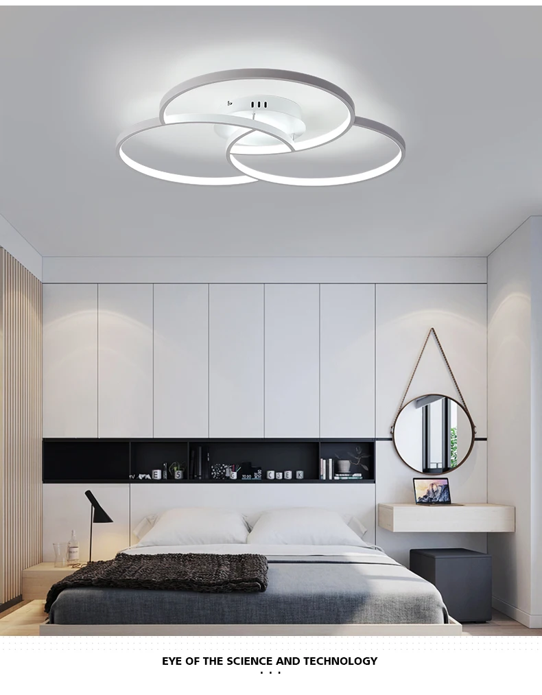 LED,светодиодная Люстра для гостиной, спальни, алюминиевый корпус, светильник дистанционное управление быстра 50%скидка