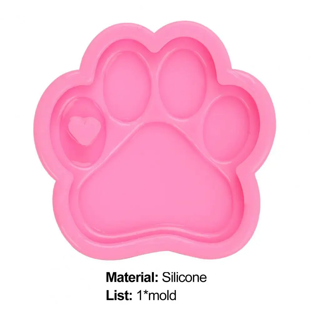 

Key chain silicone epoxy mold heart bear dog paw candy chocolate fudge mold DIY cake decoration tools