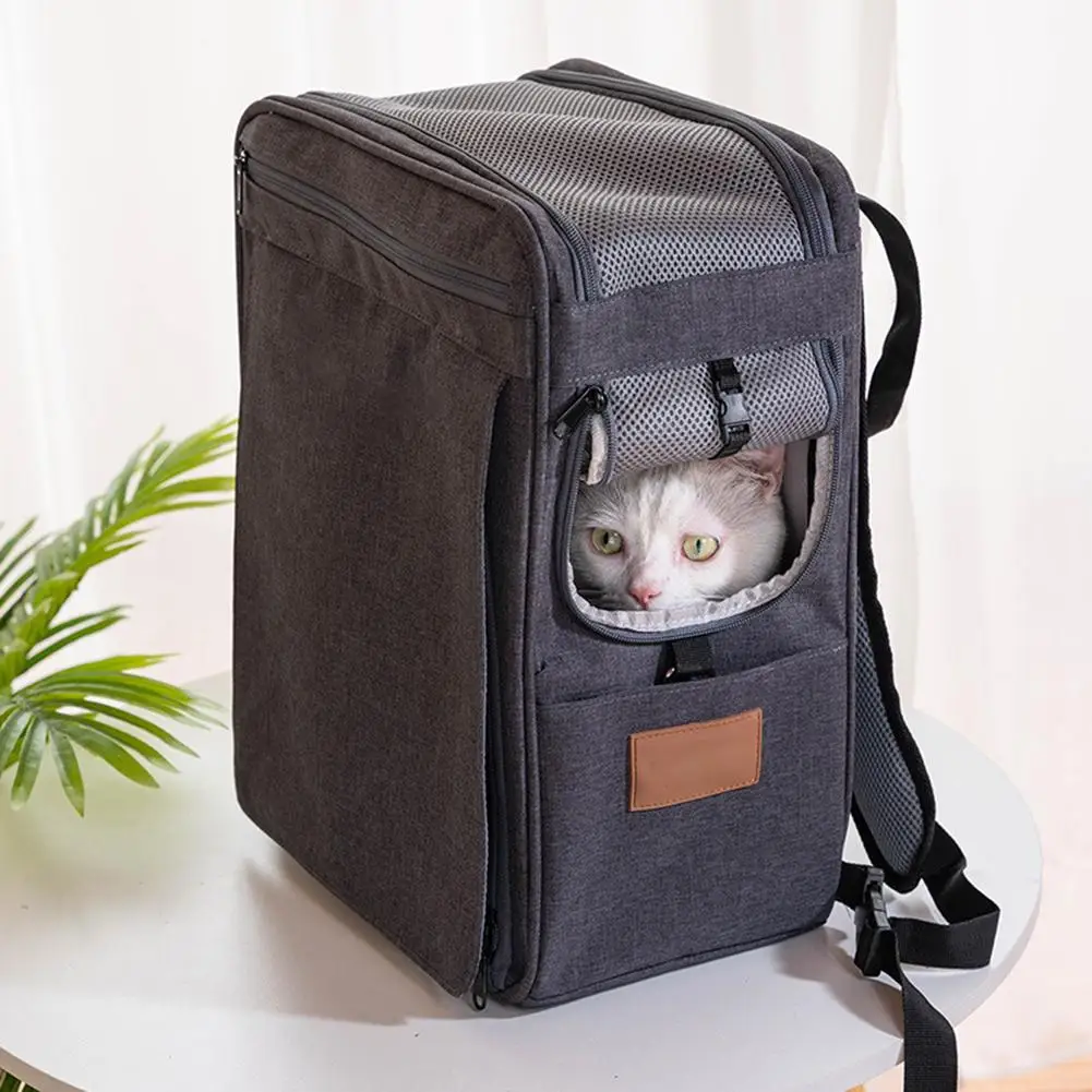 

Портативная Сумка-переноска для домашних животных, складная четырехсторонняя сетчатая воздухопроницаемая сумка для кошек и собак