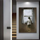 Сальвадор Дали холст известная картина фигурка на окне Девушка Художественная печать живопись плакаты настенные картины для гостиной домашний декор