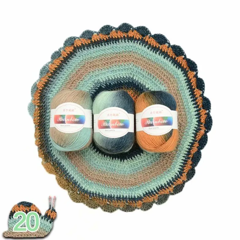 20 20pcs 20 шт. нить diy лента вязания крючком пряжа кашемировая пряжа для вязания необычная Смешанная окрашенная 50 г/шт - Цвет: 20 20pcs