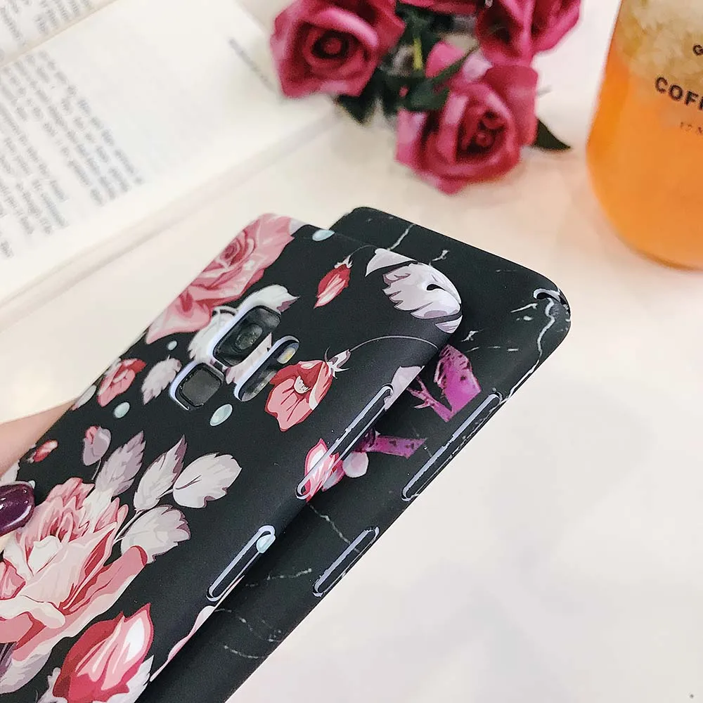 KISSCASE цветочный чехол для телефона Samsung S7 Edge S8 S9 Plus Note 8 9 Пластиковая Задняя крышка