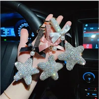 korean fashion bowknot diamond five star pendant creative bag car keychain pendant gift wholesale ornament