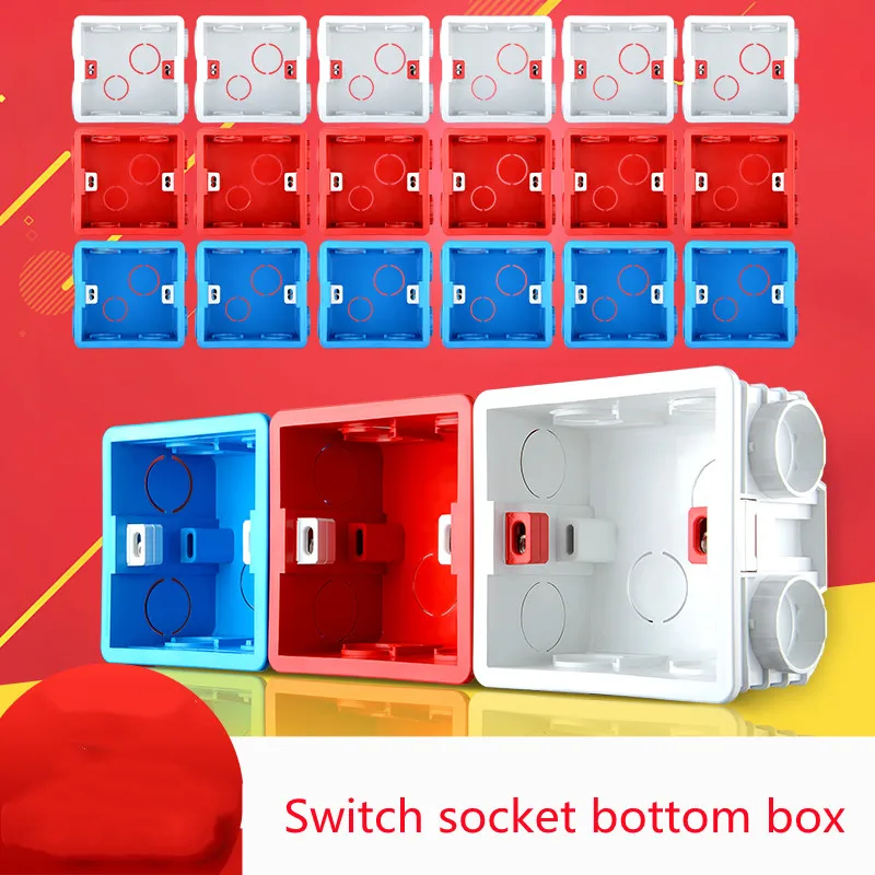 

Model 86 General Electric bottom box, switch socket junction box hidden inside mounting box, electrical socket and accessories