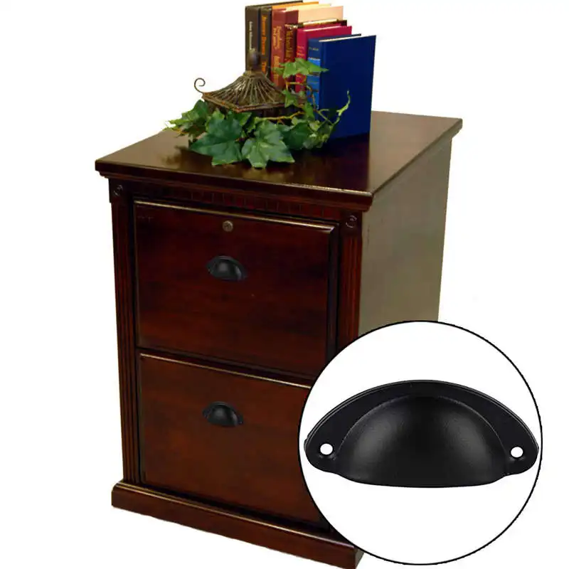 12 шт. железная полукруглая ручка для выдвижных ящиков с винтами 8 1 см x 3 2 (черная) |