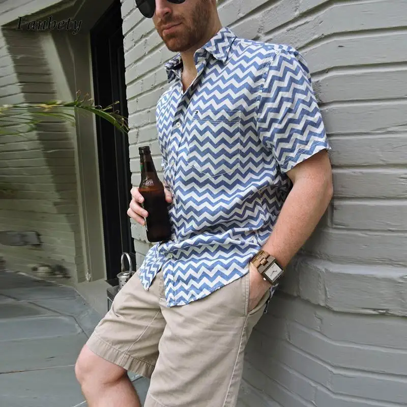 

Лето 2021, кардиган с лацканами, рубашка, уличная одежда, мужские топы, Модные свободные пуловеры в клетку с принтом, повседневные свободные Ун...