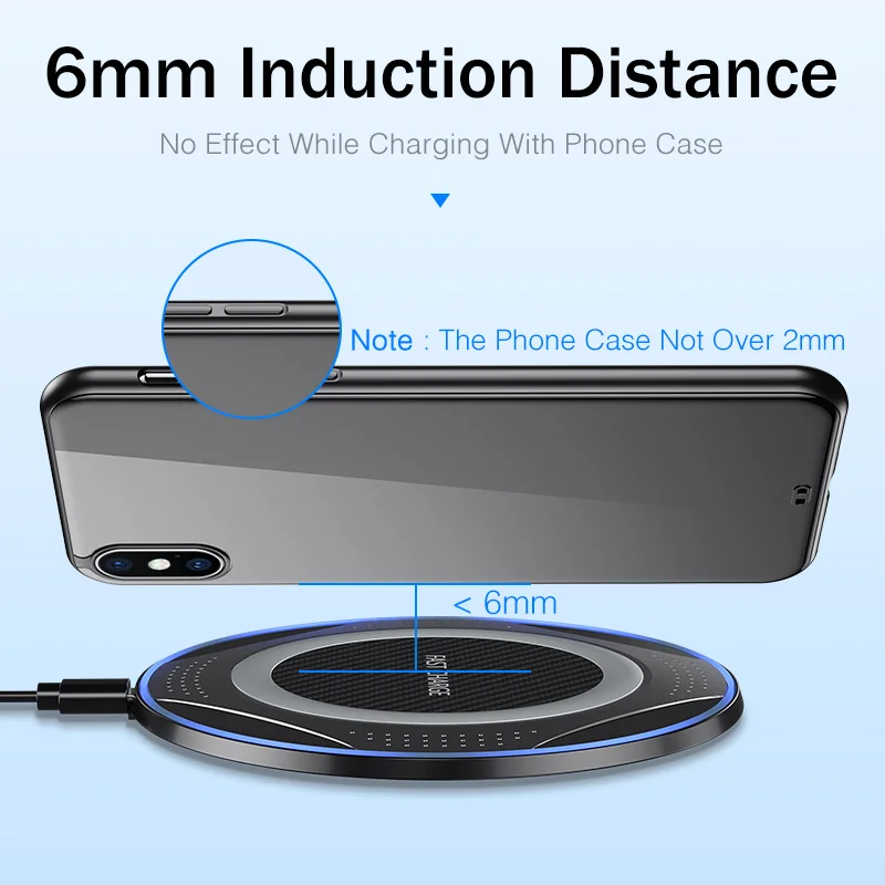 DCAE 10 Вт Быстрая зарядка беспроводное зарядное устройство для iPhone 11 Pro Max X XR XS 8 Airpods
