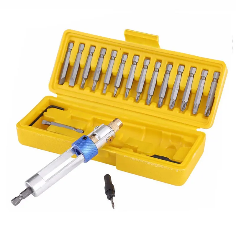 

2 in 1 Drill and Fit Screws 20pcs High Speed Steel Screwdriver Set with Carry Case Repair Tools KI