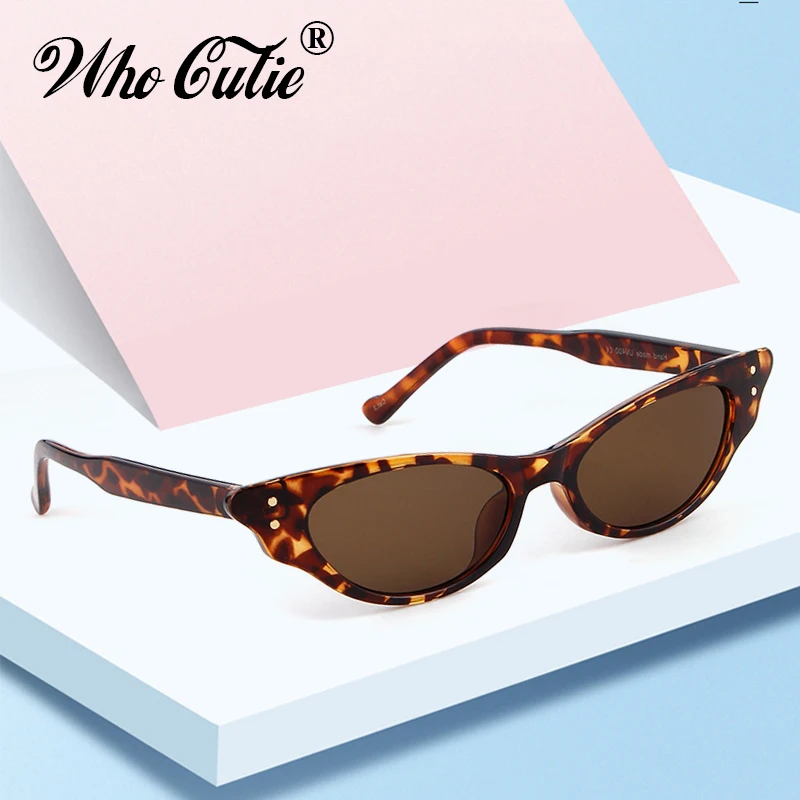 Женские солнцезащитные очки кошачий глаз WHO CUTIE винтажные дизайнерские 90s в