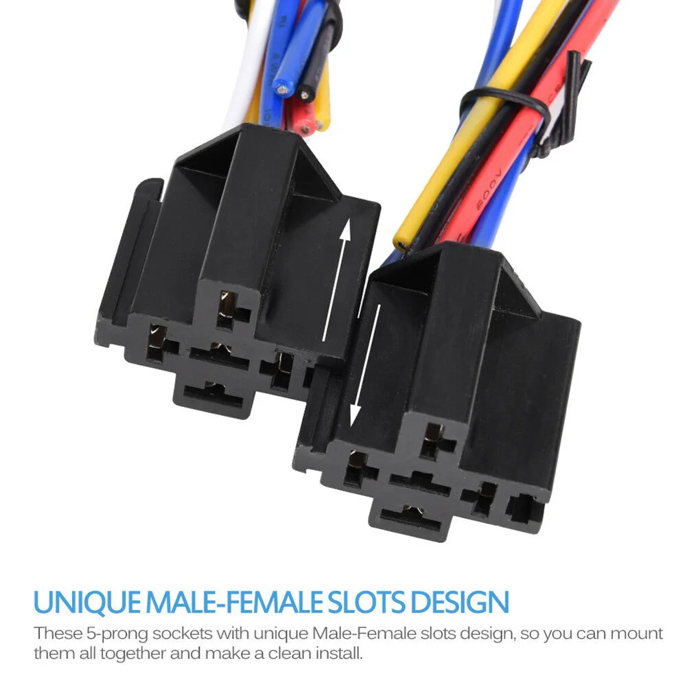 Водонепроницаемое автомобильное реле 12 В/24 В с жгутом сверхмощное 5-контактное SPDT