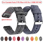 Ремешок нейлоновый спортивный для Garmin Fenix 6X 6 Pro 5X 5 Plus 3 3HR 935, быстросъемный браслет для часов, 22 мм