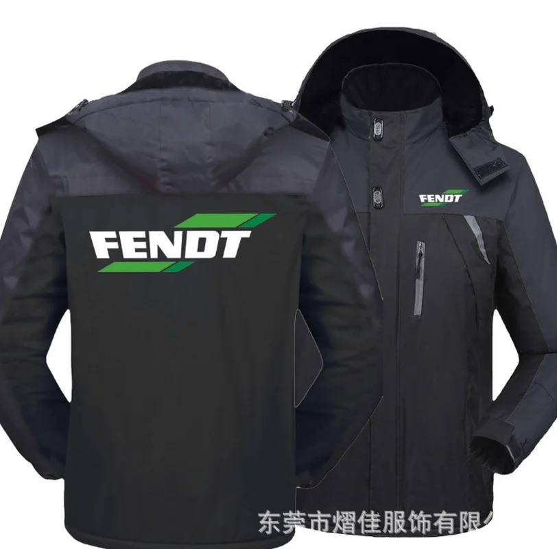 

NEW Winter Jacket Men for FENDT Windbreaker Windproof Waterproof Thicken Fleece Outwear Outdoorsports Overcoat Hood Military