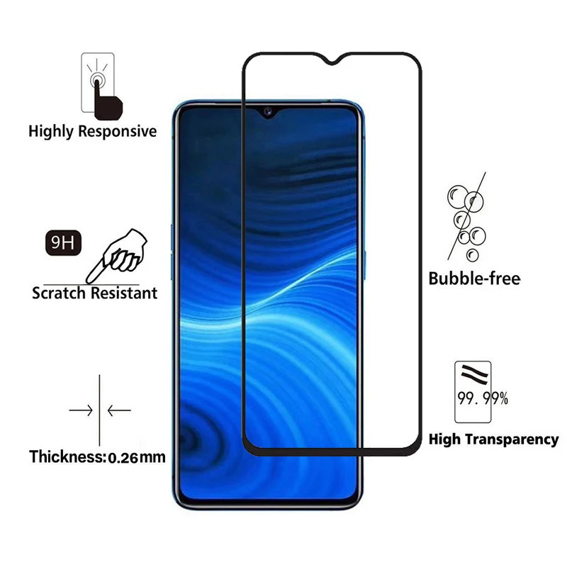Закаленное стекло 4 в 1 для Oppo Realme X3 X Lite 5 Pro 3 5i XT X2 Защитная пленка объектива камеры