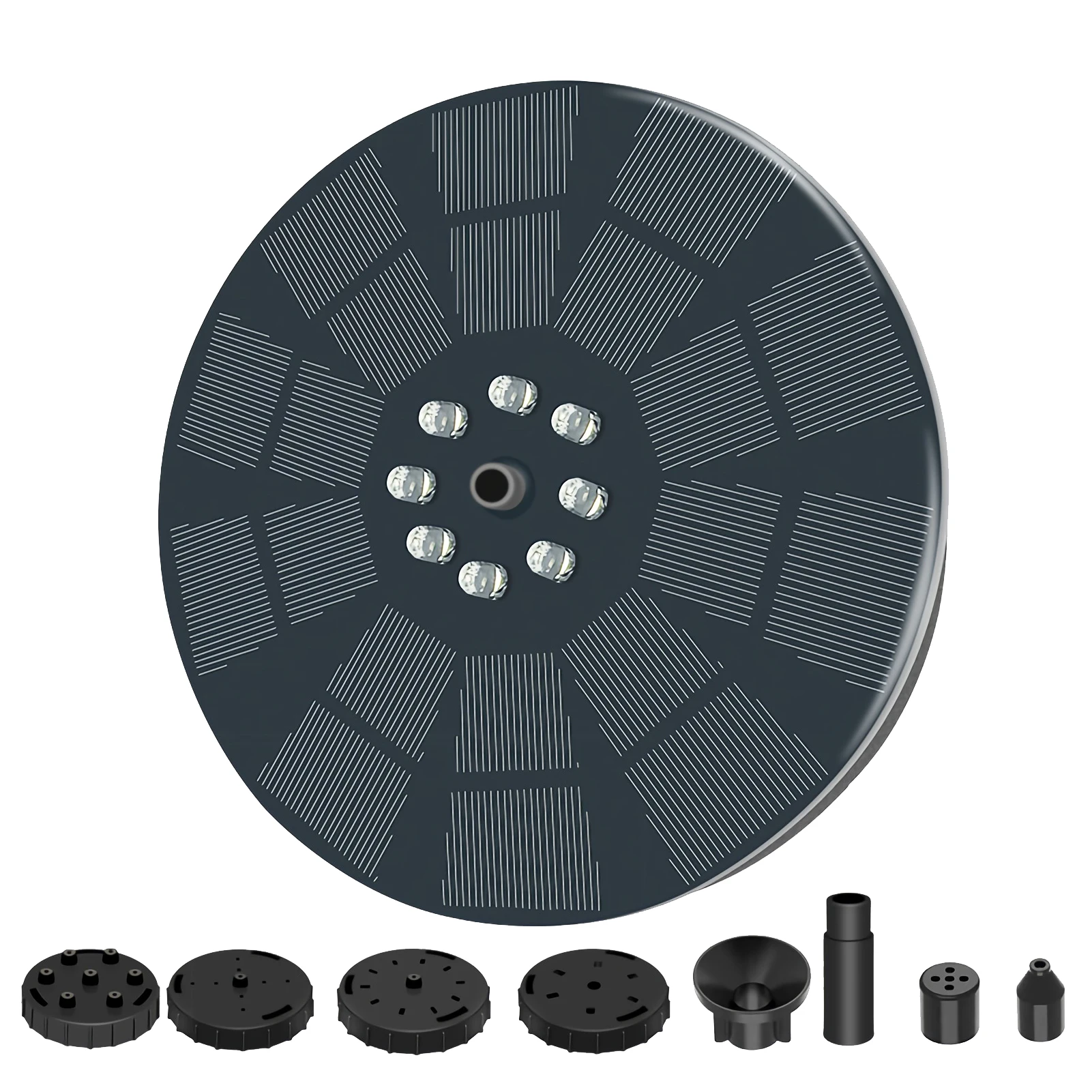 

Solar Power Water Fountain Pump Water Floating Solar Fontein Pump 3W Solar Fountain Outdoor Bird Bath Fountain 7 Spray Patterns