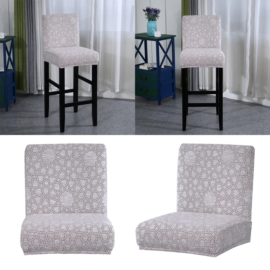 Эластичный чехол на стул с низкой спинкой для стула обеда бара высоты замена