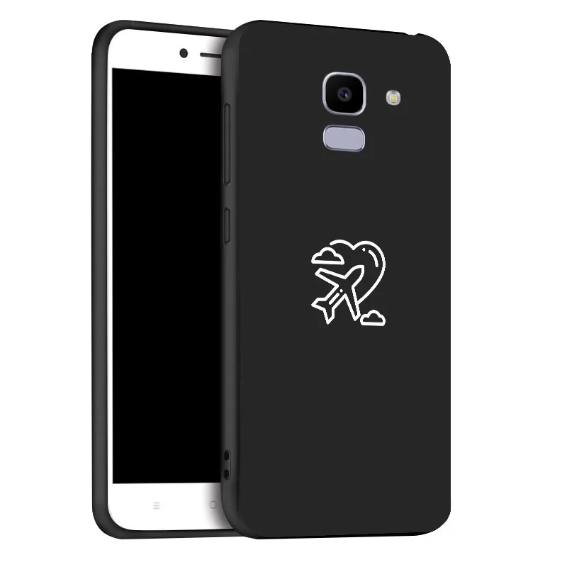 x087 Чехол для samsung Galaxy J4 J6 плюс чехол s модный силиконовый черный чехол для samsung A7 J6 J4 J8 крышка бампера - Цвет: x087
