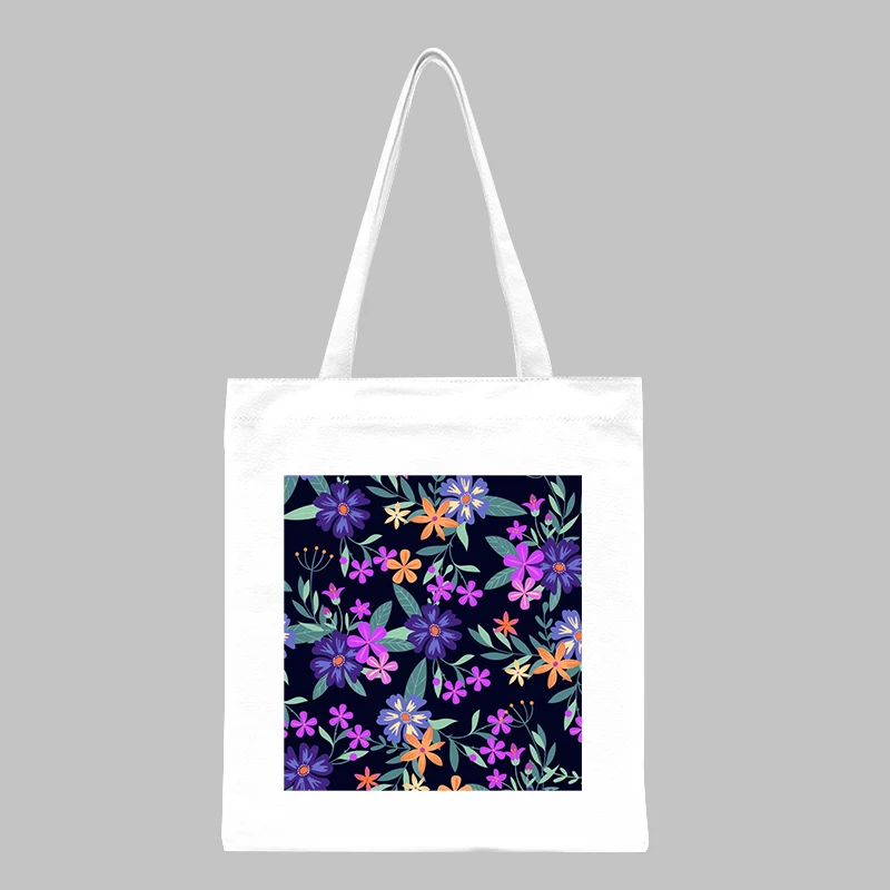 

Сумка-тоут женская тканевая многоразовая с цветочным узором