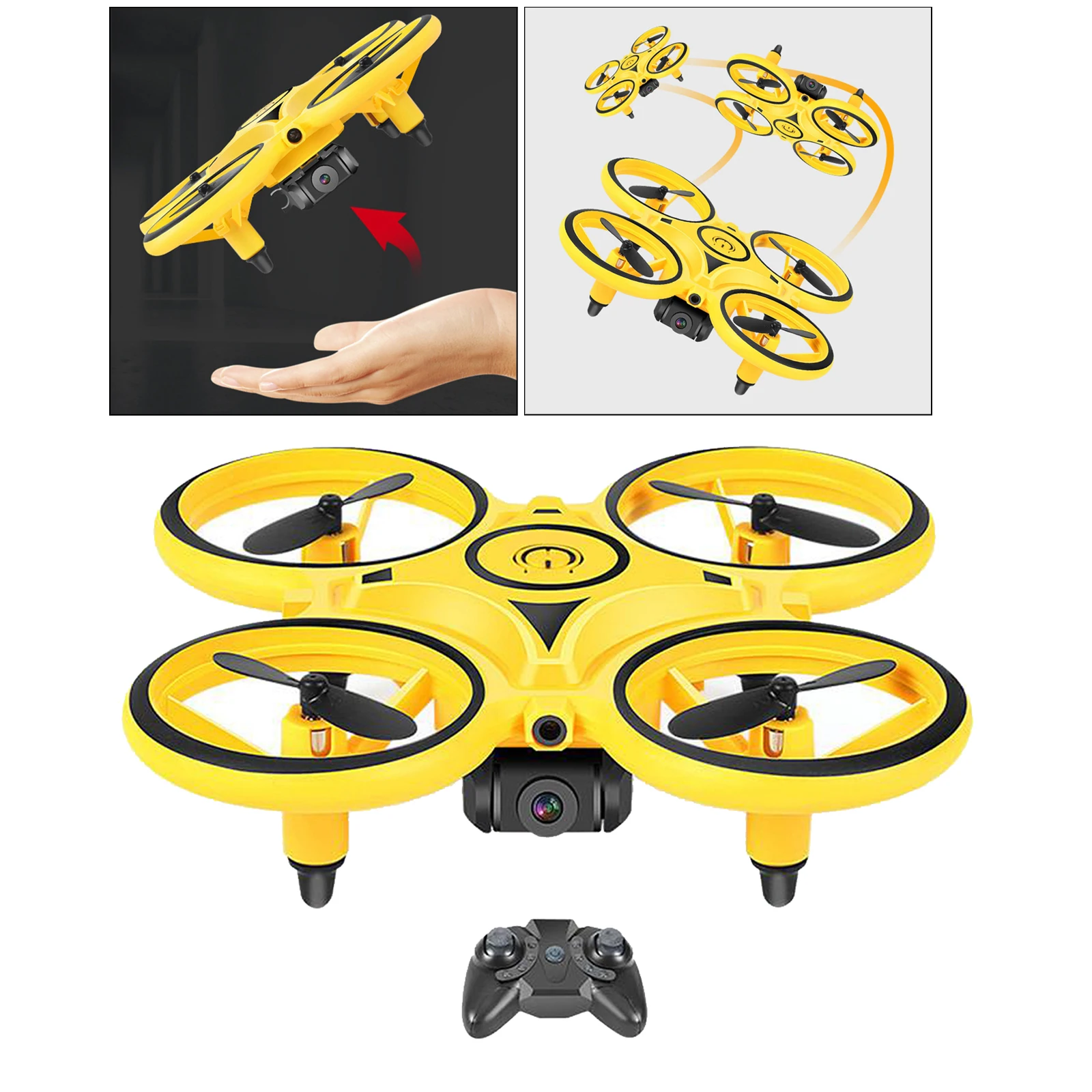 

UFO RC Drone 3D Flip LED Light HD Camera Infrared Induction RC Aircraft Toys