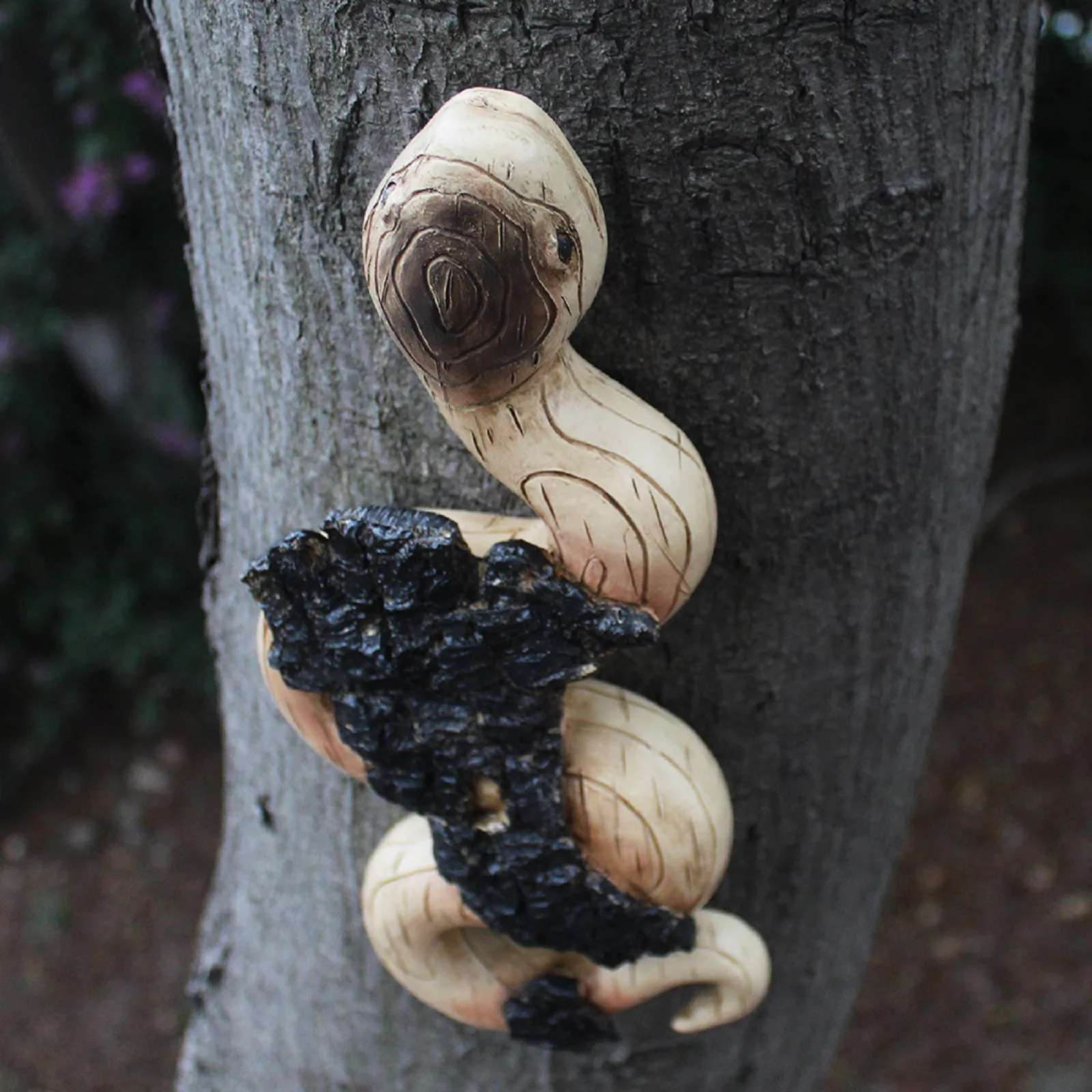 Смола статуя в форме змеи сада дерево Главная Decrotations фигурка змея животных