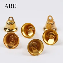 100pcs Gold Silver Christmas Gingle Bell For Party Wedding Home Xmas Tree Decoration Jewelry Finding DIY Bells Crafts