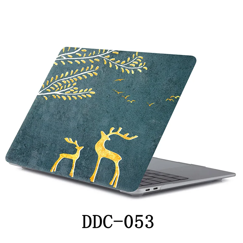 DDC-053 Чехол для ноутбука APPle MacBook Air13 Pro Retina13.3 12 15 с сенсорной панелью для macBook A2159 A1932 A1466, чехол с тонким узором - Цвет: DDC-053
