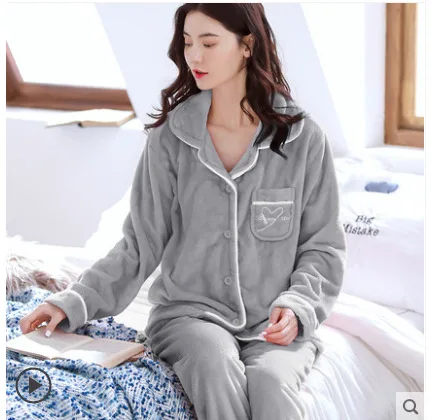 2020 пижамы для взрослых Женская фланелевая одежда сна унисекс милый единорог