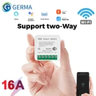 Переключатель Wi-Fi GERMA 1610 A Mimi, светодиодный модуль сделай сам, поддержка двухстороннего приложения, реле голоса, таймер, Google Home, Alexa, Tuya