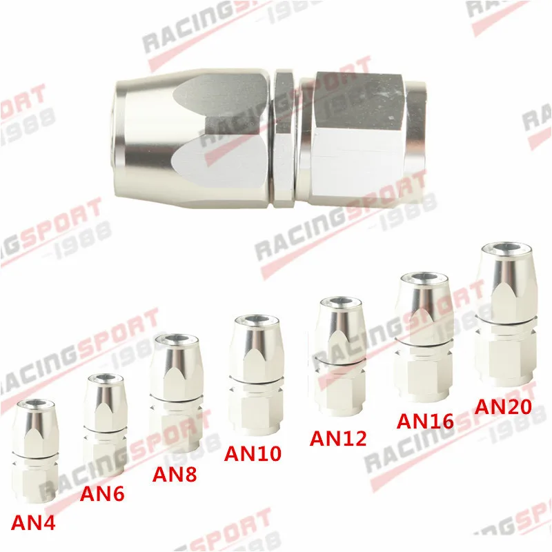 

-4AN 6AN 8AN 10AN 12AN 16AN 20AN прямой шарнирный переходник для шланга серебристый