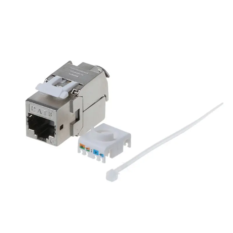 

1Pc RJ45 Keystone Cat6 Shielded FTP Zinc Alloy Module Keystone Jack Network Connector Adapter