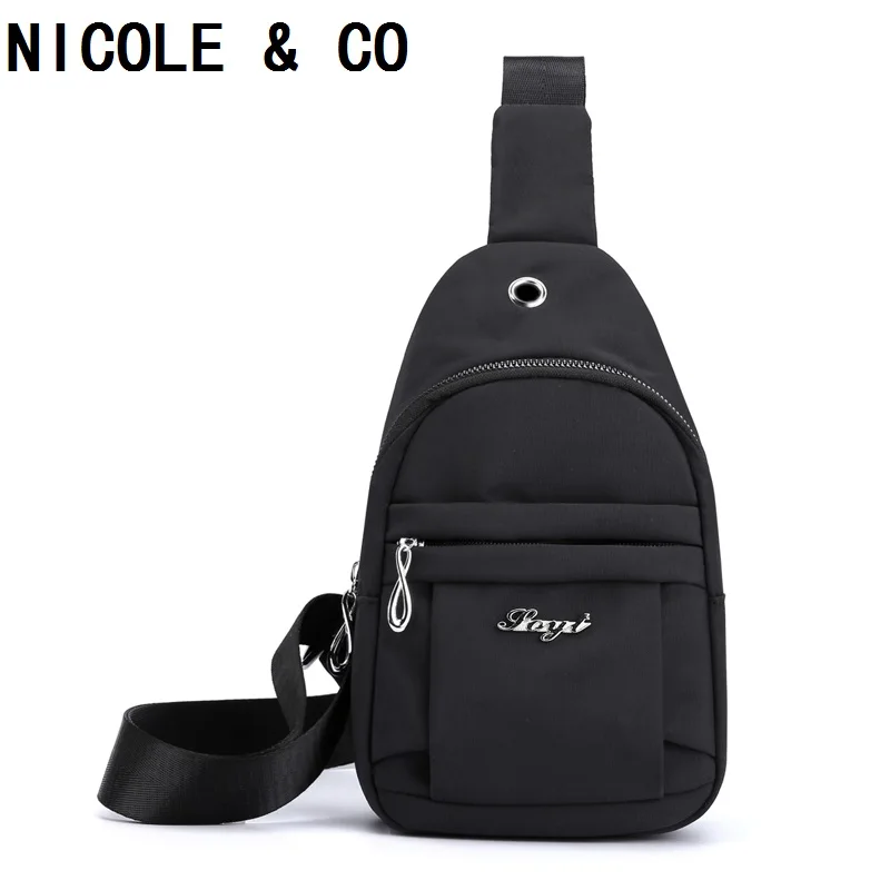 

NICOLE & CO Fashion ladies small backpack new casual one-shoulder sports messenger chest bag female ins female waterproof bagbag