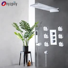 Набор душевых смесителей для ванной комнаты Onyzpily, насадка для душа Водопад, термостатический смеситель для душа с массажными насадками, 6 шт.