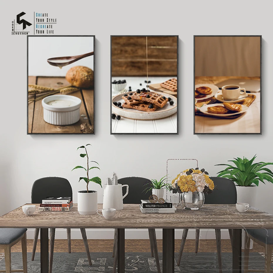 Создать и воссоздать Современные Фото еда плакат напитки принты стены искусства