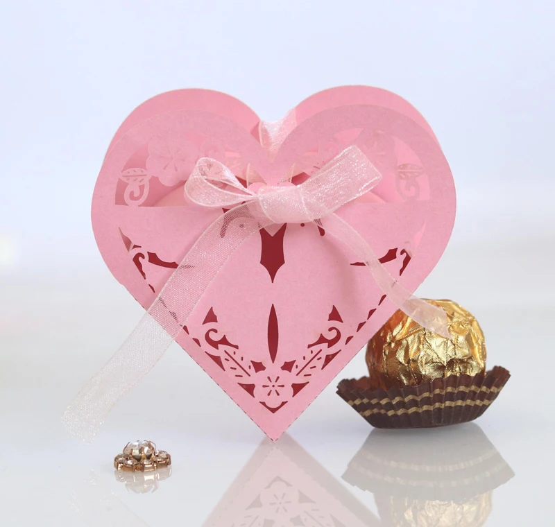 50 шт. любовь голубь мира форма резки конфеты коробка со свадебными сувенирами