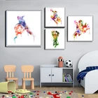С героями комиксов Марвел, Аниме Холст Картины Мстители постеры с супергероями абстрактная акварель принты настенные картины для гостиной украшение дома