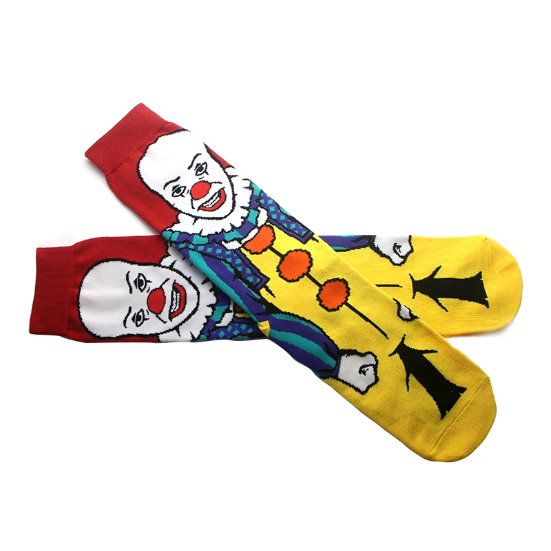 SP821 1 Pair Funny Cartoon Anime Socks Novelty Men Socks Women Breathable Horror Movies Cotton Happy Sock Gifts for Men