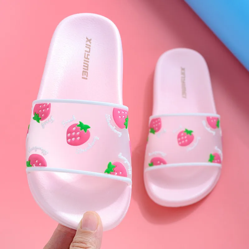 Детская обувь летние тапочки для девочек домашние детские с изображением