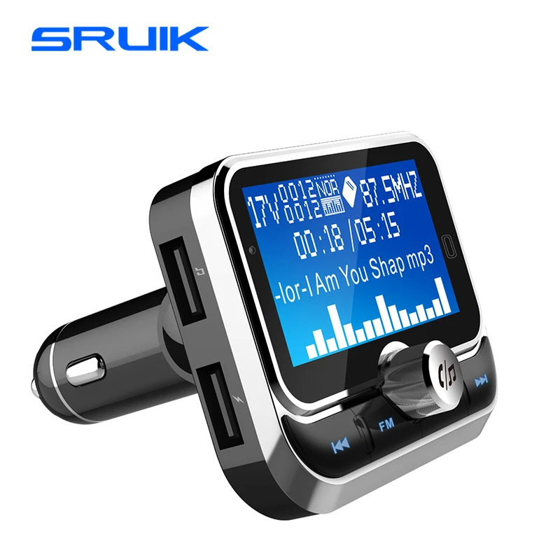 Fm-передатчик Bluetooth Автомобильный 1,8 дюймов ЖК-дисплей fm-модулятор с AUX Bluetooth MP3 музыкальный плеер радио передатчик двойной USB
