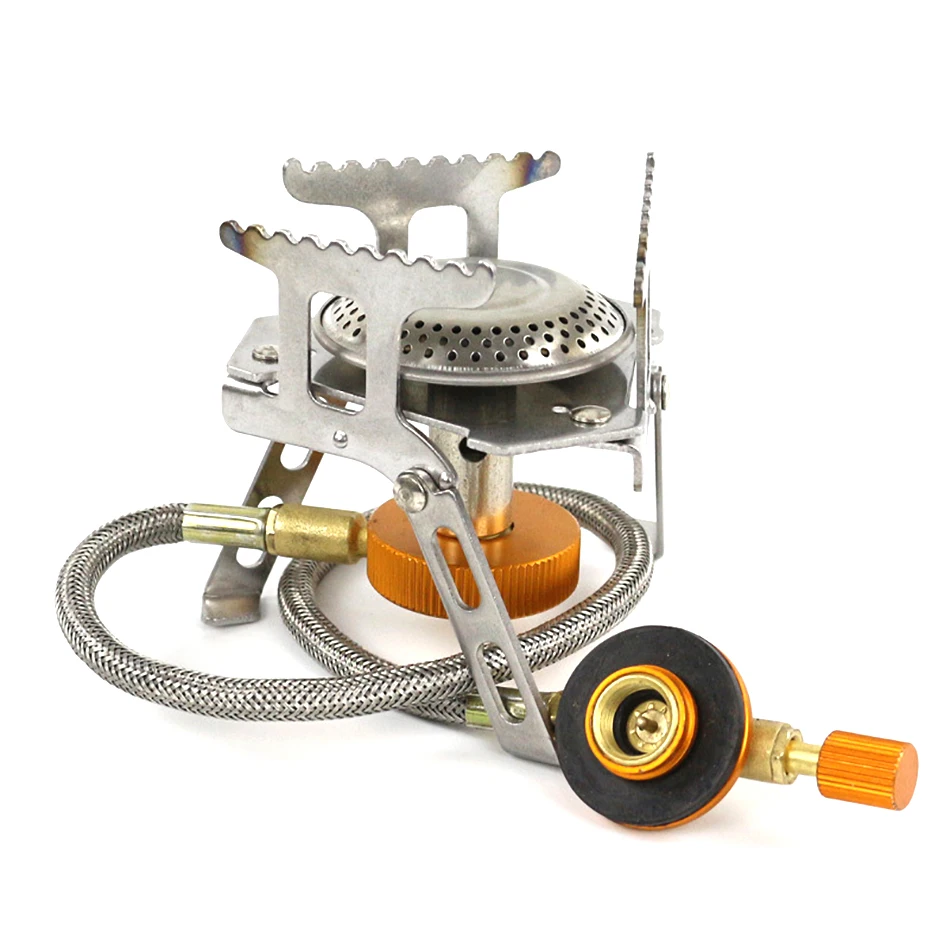 

Outdoor Gas Stove Camping Equipment Folding Backpacking Stove Tourist Burner Equipment Supplies Cooking Hiking Picnic Survival