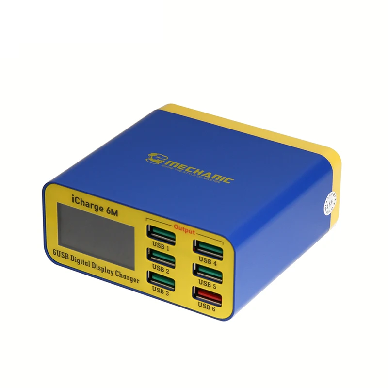 Умный зарядный USB-порт MECHANIC iCharge 6M QC 3 0 быстрая зарядка с цифровым ЖК-дисплеем