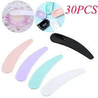 30pcslot mini cosmetic spatula disposable curved scoop for makeup tool accessories mixed color makeup cream spoon