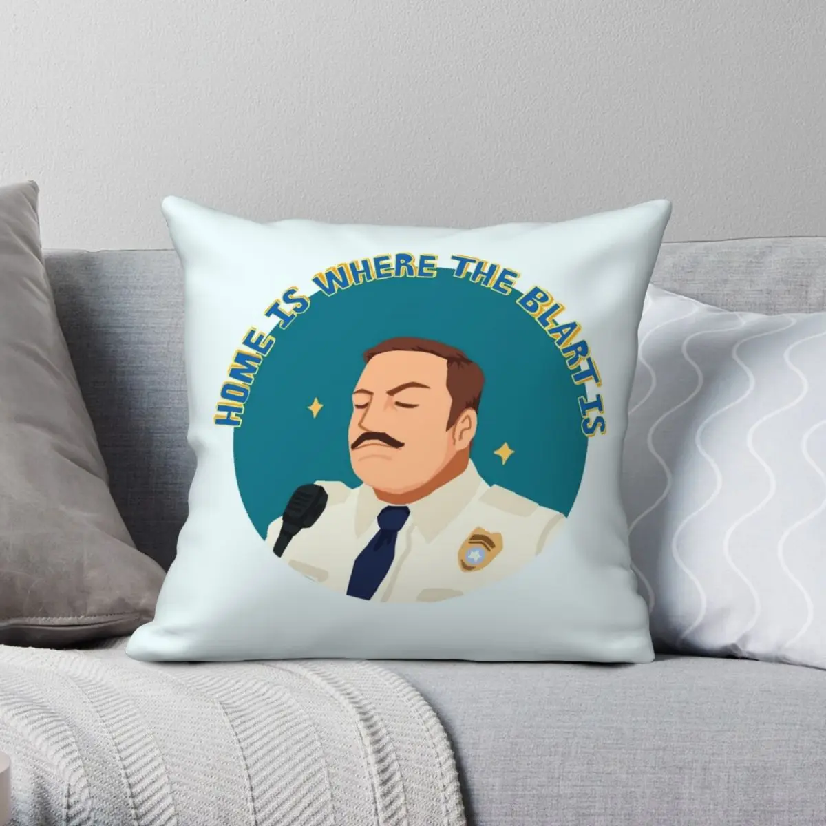

Квадратная Наволочка Home Is The Blart Is из полиэстера и льна