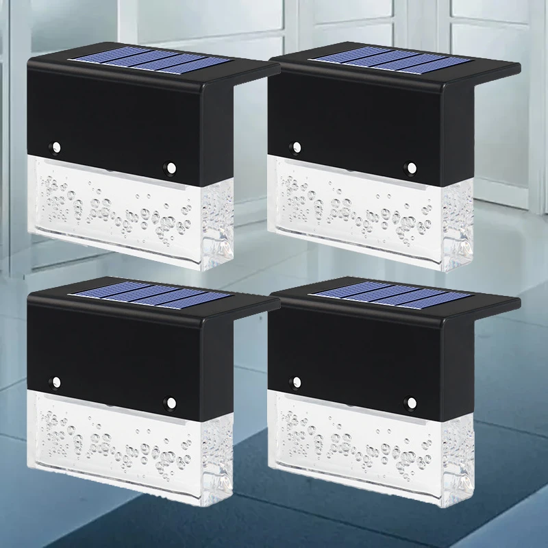 

Solar LED Lights RGB Garden Light Balcony Courtyard Garden Decoration Outdoor Waterproof Step Stair Lamp For Porch Patio Fence